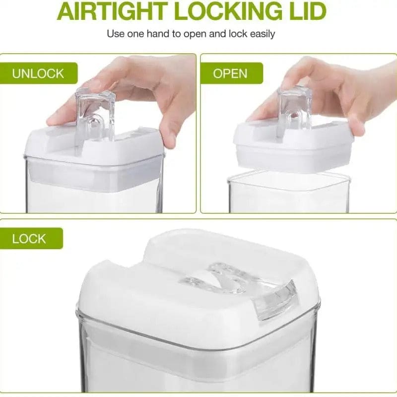 Set Of 3 Plastic Food Storage Container, Kitchen Organizer Jars Box, Transparent Sealed Cans Jars For Spices, Multi Capacity Grain Storage Box, Kitchen Snacks Dry Plastic Fresh Keeping Tank Set Of 3 Plastic Food Storage Container, Kitchen Organizer Jars Box, Transparent Sealed Cans Jars For Spices, Multi Capacity Grain Storage Box, Kitchen Snacks Dry Plastic Fresh Keeping Tank